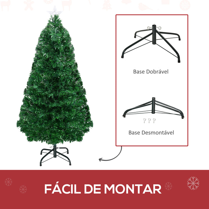 Árvore de Natal artificial com fibra óptica F60x120cm + 16 LED de 3 cores perfeitas para decoração de Natal