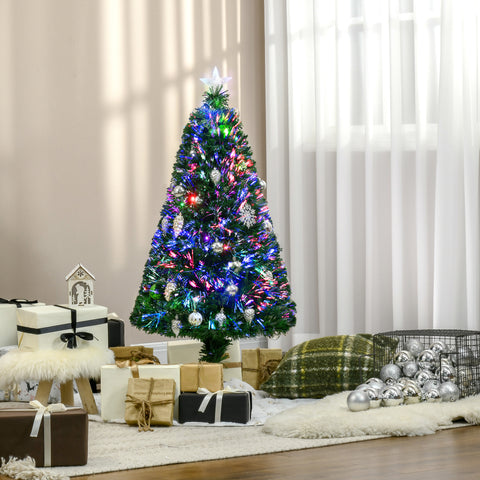 Árvore de Natal artificial com fibra óptica F60x120cm + 16 LED de 3 cores perfeitas para decoração de Natal