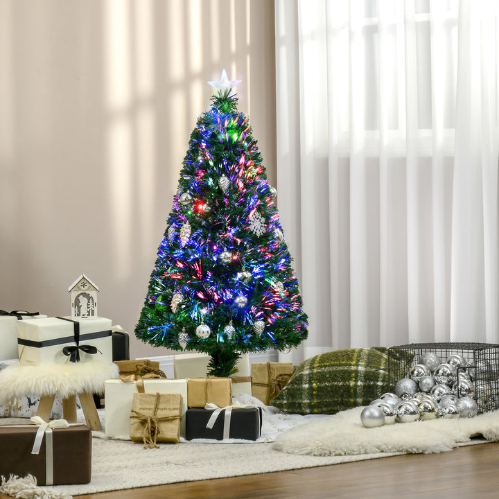 Árvore de Natal artificial com fibra óptica F60x120cm + 16 LED de 3 cores perfeitas para decoração de Natal