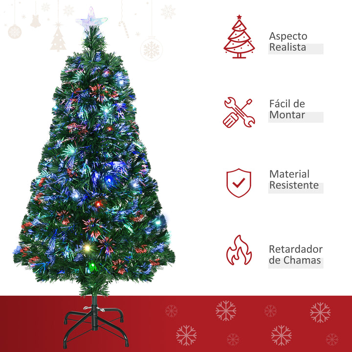 Árvore de Natal artificial com fibra óptica F60x120cm + 16 LED de 3 cores perfeitas para decoração de Natal