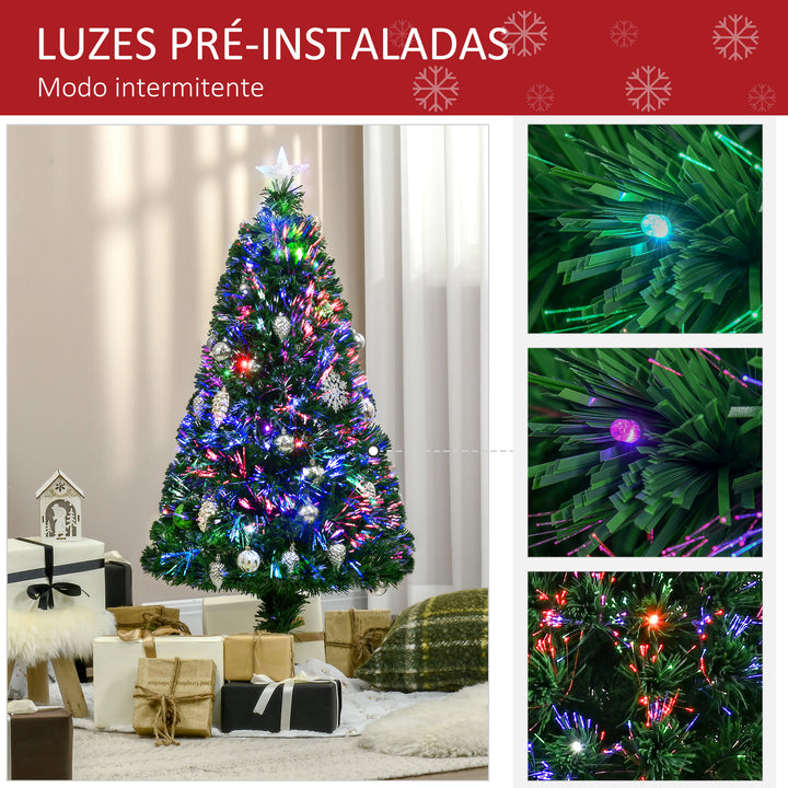 Árvore de Natal artificial com fibra óptica F60x120cm + 16 LED de 3 cores perfeitas para decoração de Natal