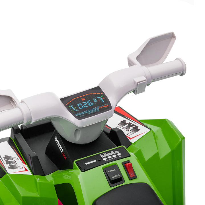 Quadriciclo Elétrico para Crianças 18-36 Meses Veículo Elétrico a Bateria de 6V com Velocidade 2,5 km/h Avanço e Marcha Atrás 70x41,5x48,5 cm Verde