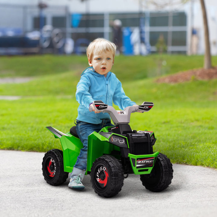 Quadriciclo Elétrico para Crianças 18-36 Meses Veículo Elétrico a Bateria de 6V com Velocidade 2,5 km/h Avanço e Marcha Atrás 70x41,5x48,5 cm Verde