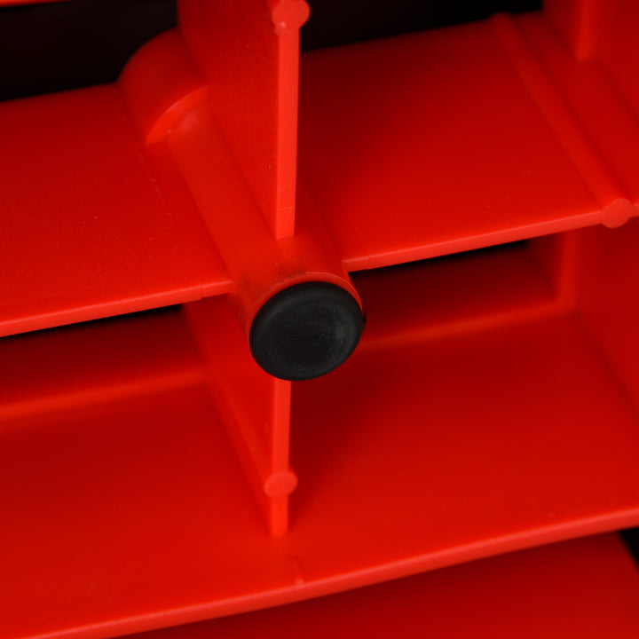 Step Fitness Altura ajustável a 2 níveis de 10 a 15 cm Plástico Preto Cinzento Vermelho 68x29 cm