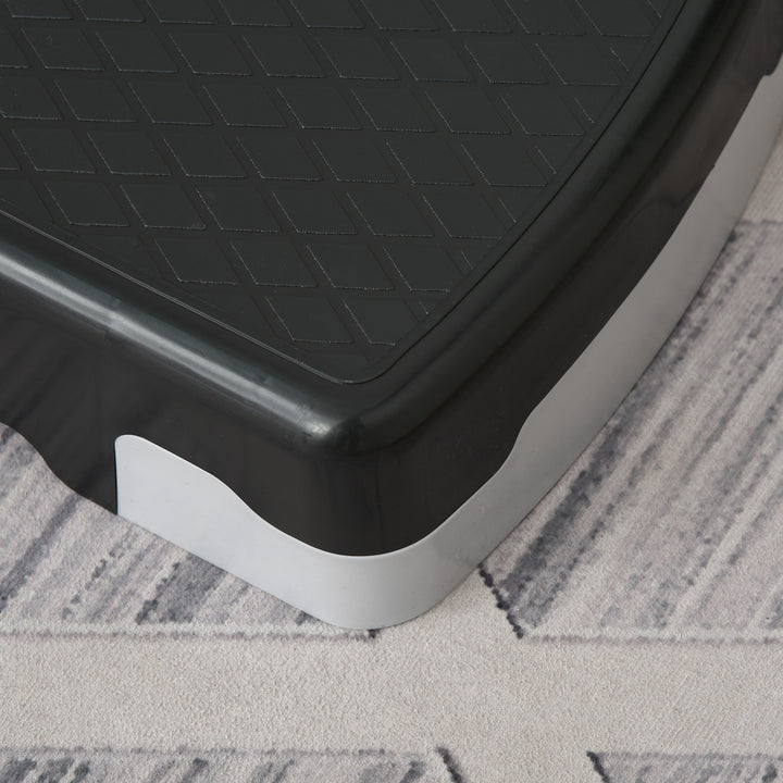 Step Fitness Altura ajustável a 2 níveis de 10 a 15 cm Plástico Preto Cinzento Vermelho 68x29 cm