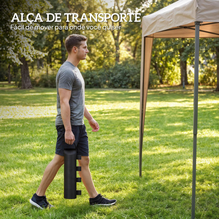 Conjunto de 8 Sacos de Pesos para Tendas Pesos para Pernas de Tenda em Tecido Oxford 600D Sacos de Areia para Exterior Sem Areia Preto