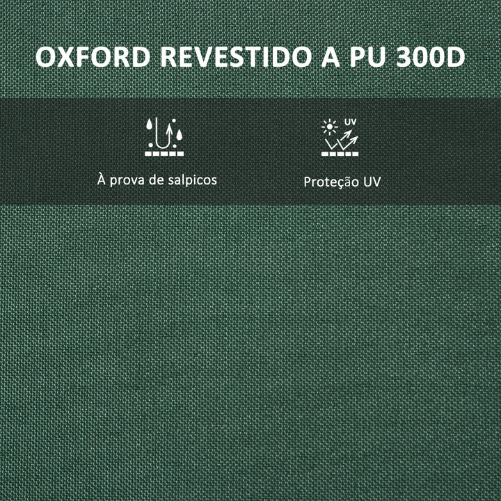 Toldo de Substituição 3x3 m para Pérgola de Jardim Cobertura de Substituição para Tenda Dobrável de Tecido Oxford Impermeável e Anti-UV Verde Escuro