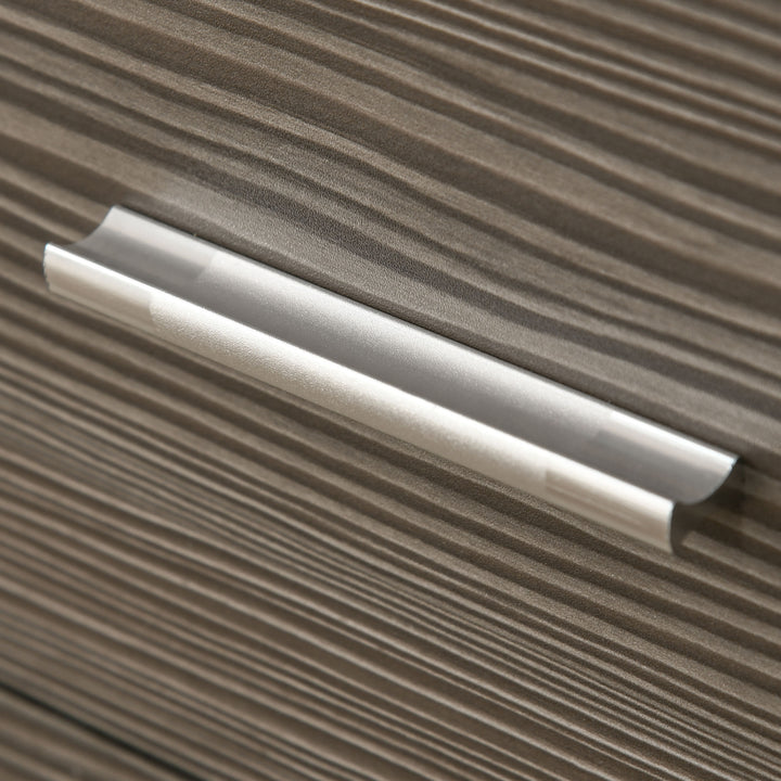 Cómoda com 4 Gavetas Cómoda Auxiliar de Armazenamento Moderna para Dormitório Corredor Sala de Estar 76x35x72cm Cinzento e Branco