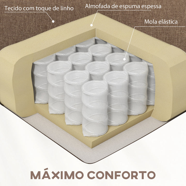 Poltrona Relax Reclinável até 155° Poltrona Reclinável Manual Estofado em Tecido Carga Máxima 150 kg para Pessoas com Altura Inferior 195 cm 67x87x98 cm Marrom