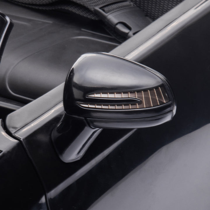 Carro Elétrico Mercedes SLC 300 12V para Crianças de 3-6 Anos com Controlo Remoto Faróis LED Buzina Música TF USB e Abertura da Porta 3-5km/h 107x62,5x44 cm Preto