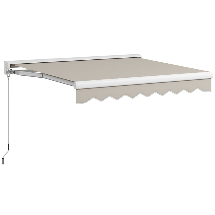 Toldo Retrátil Elétrico ou Manual 250x200 cm Toldo Portátil para Varanda com Controlo Remoto Manivela Manual e Estrutura de Alumínio para Janela Porta Terraço Pátio Creme