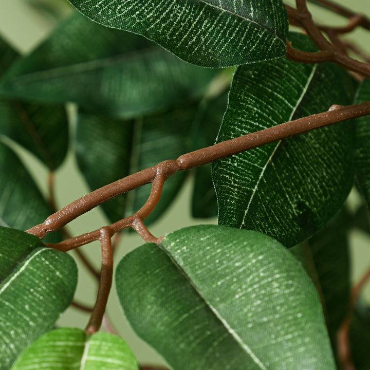 Planta Artificial Ficus 150 cm Planta Artificial com 1008 Folhas Musgo e Vaso Planta Artificial Decorativa para Interior e Exterior Casa Sala de Estar Escritório Verde