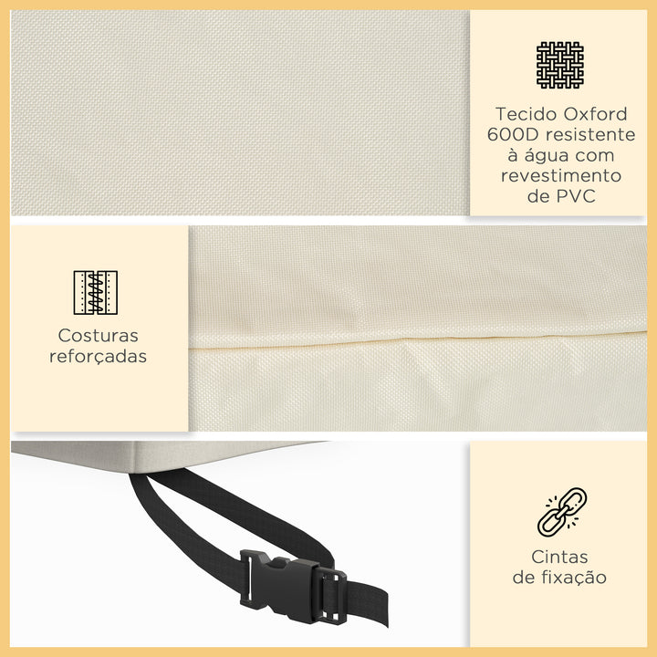 Funda Protetora de Banco 3 lugares Capa Protetora para Móveis Impermeável Exterior jardim para sofá mesas cadeiras de churrasco 218x111x63 / 101cm