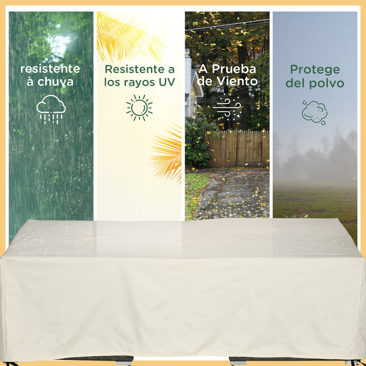 Funda Protetora de Banco 3 lugares Capa Protetora para Móveis Impermeável Exterior jardim para sofá mesas cadeiras de churrasco 218x111x63 / 101cm