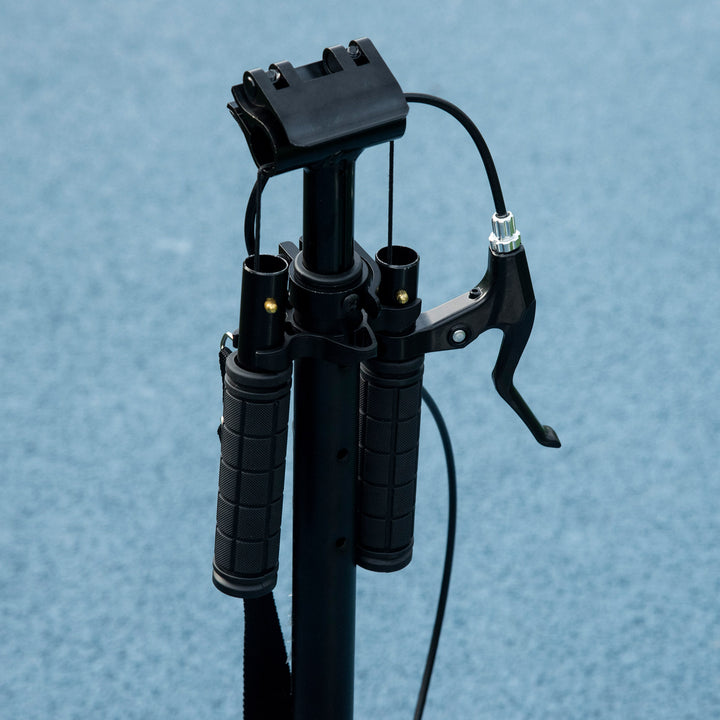 Trotinete Dobrável para Adultos e Crianças acima de 14 Anos Trotinete com Guiador Ajustável Rodas Grandes de 200mm Amortecimento e Travão Carga Máxima 100kg 91,5x36,5x91-104cm Verde