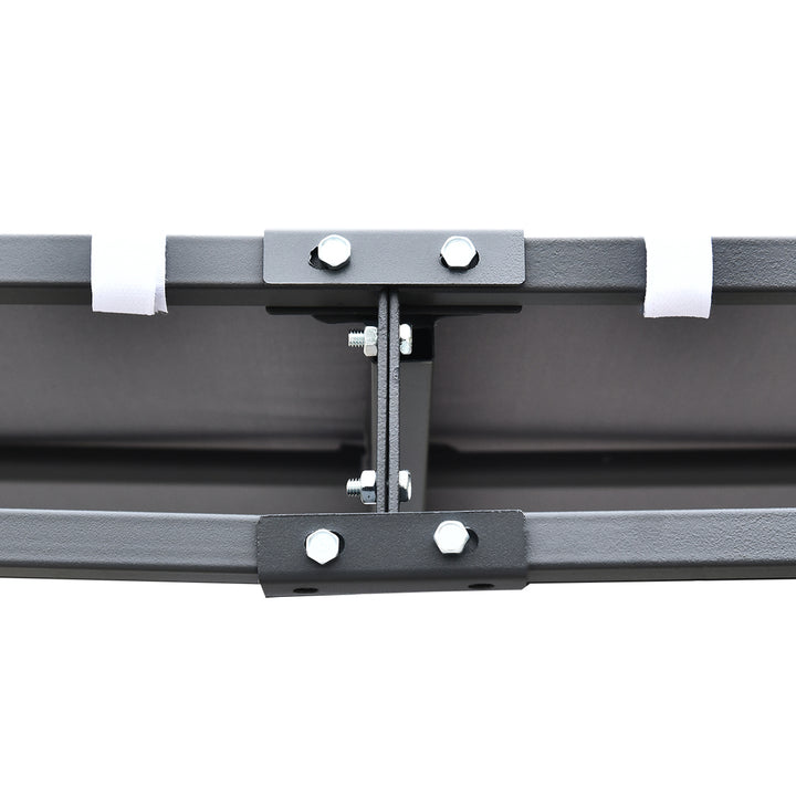 Pergola de jardim 3x3m com Toldo e 4 Furos de Drenagem Metal e Poliester 180 g / m² Resistente Cinza