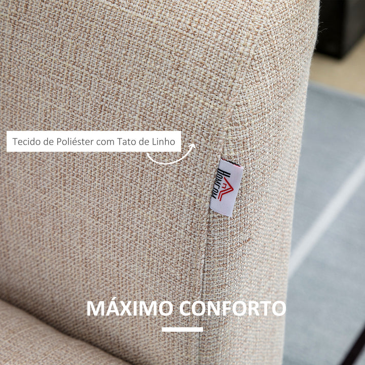 Banco de Armazenamento Baú de Armazenamento Estofado em Linho com Tampa Abatível e Pés de Madeira para Dormitório Sala de Estar Entrada Carga 120kg 120x45x54cm Bege