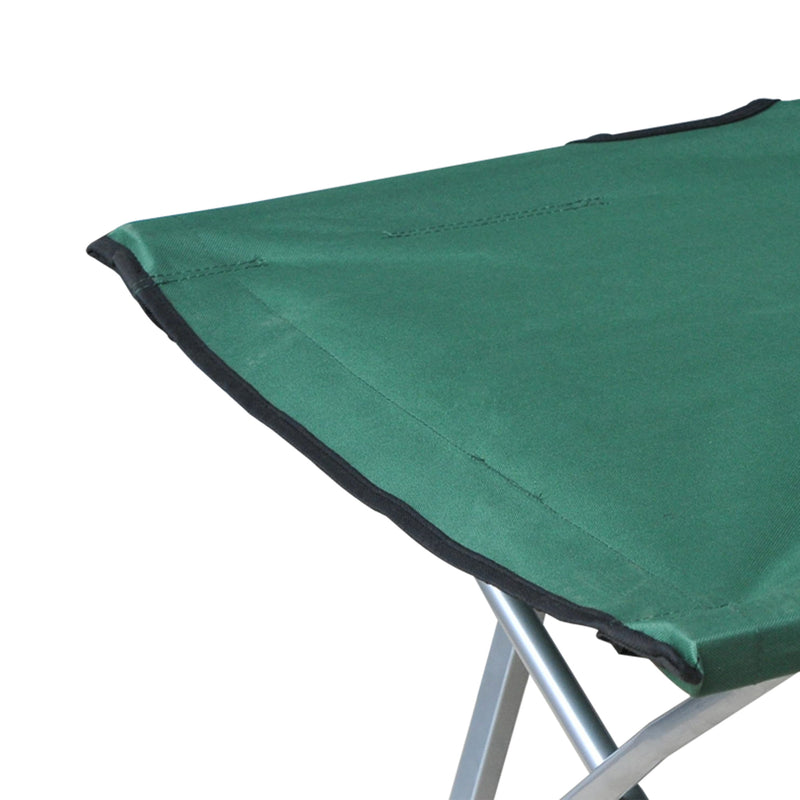 Cama de Campismo Dobrável Cama de Campismo com Estrutura Metálica Carga 136 kg para Praia Caminhadas Viagens 193x64x40 cm Verde