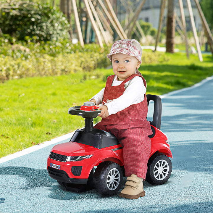 Carro andador para bebé sem Pedais com Alto-falante 60x38x42cm Vermelho