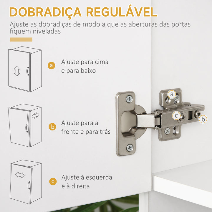 Armário de Cozinha com Prateleira Ajustável para Microondas 101x39x180 Branco