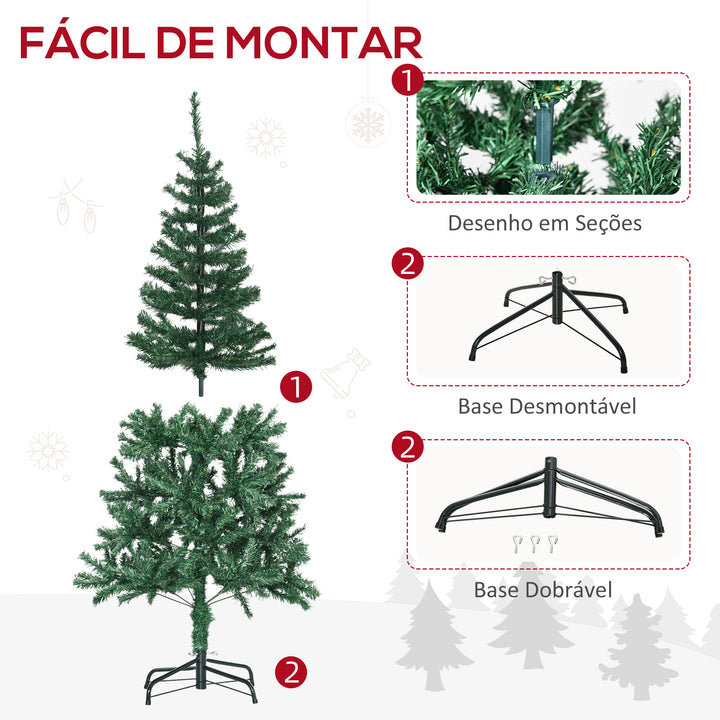 Árvore de Natal verde com enfeites F75x150cm Artificial Árvore Decoração