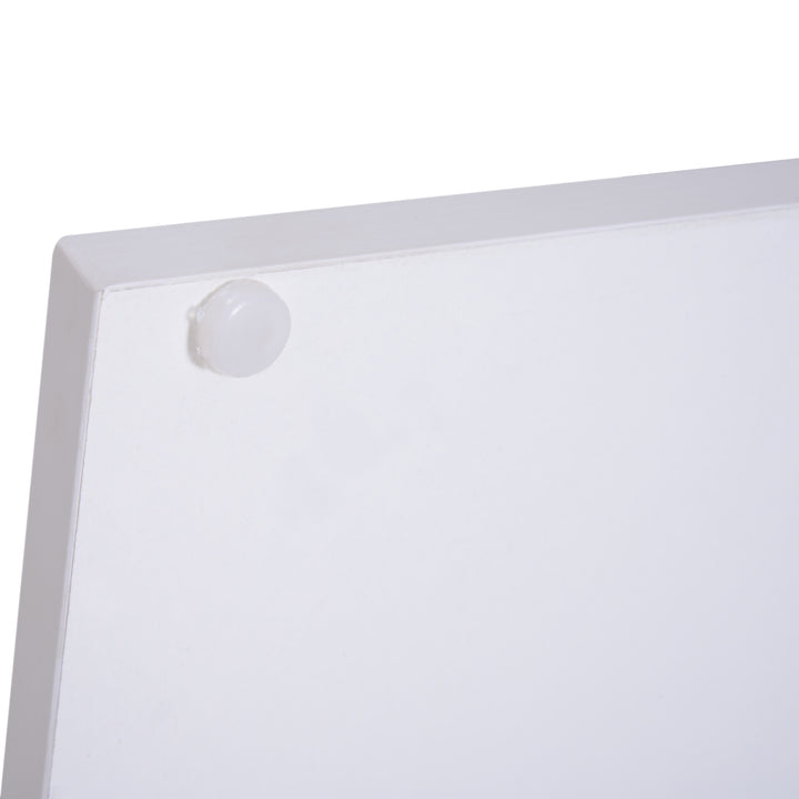 Mesa de Cabeceira Mesa de Café Auxiliar 2 Níveis 40x40x43 cm Branco