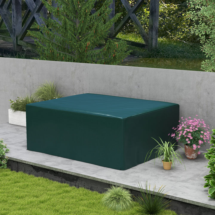 Capa Protetora para Móveis Retangular Cobertura de Móveis para Jardim Impermeável Anti-UV Antipó para Terraço Varanda 235x190x90 cm Verde