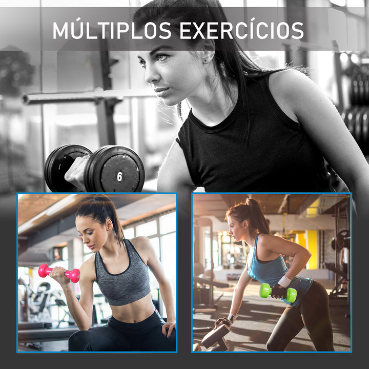 Conjunto de 8 halteres