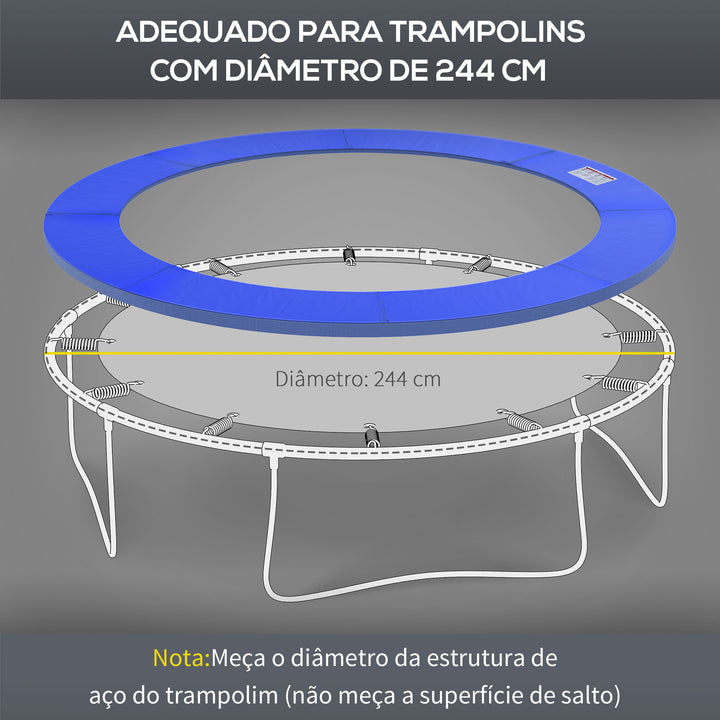 Coberta Proteção fronteira Cama elástica 244 cm Azul Trampolins