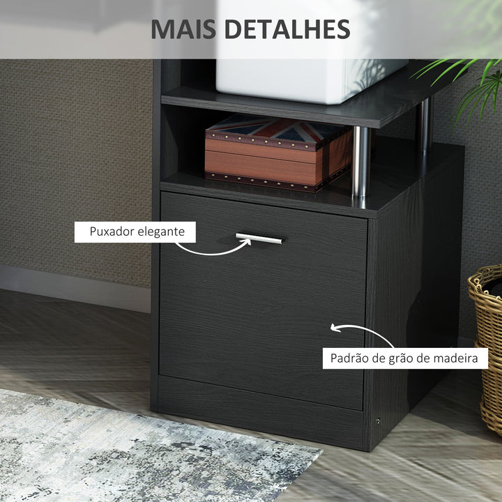 Mesa para Computador Secretária para Escritório– Cor: Preto- Madeira MDF - 152 x 60 x 88 cm