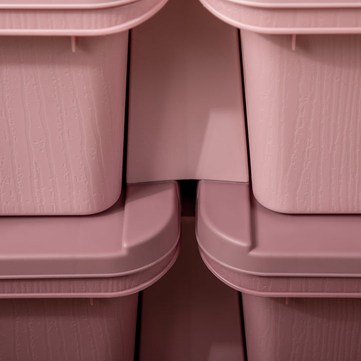 Organizador de Brinquedos com 6 Gavetas Gavetas de Arrumação para Crianças acima de 3 Anos com Bordas Arredondadas e Pegas para Sala de Jogos Quarto 75x37x56,5 cm Rosa