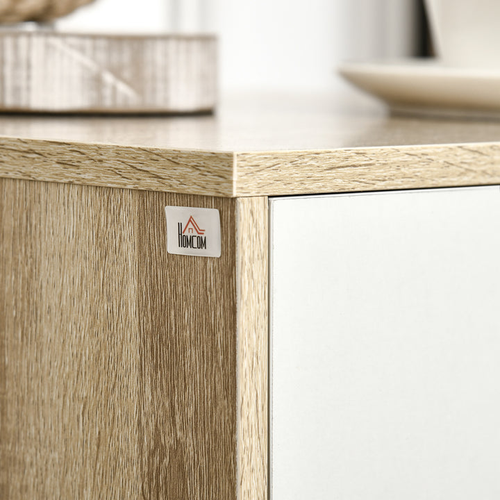 Mesa de Cabeceira com 3 Gavetas Mesa de Cabeceira para Dormitório Sala de Estar Estilo Moderno Anti-Tombo 40x35x68,5cm Madeira e Branco