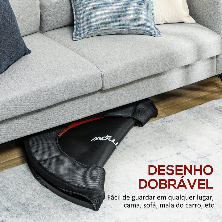 Trampolim Fitness Ø102 cm Trampolim Fitness Dobrável com Estrutura de Aço Antiderrapante Carga 100 kg para Treino de Pernas Corpo em Casa Escritório Ginásio Vermelho