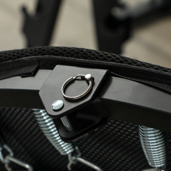 Trampolim Fitness Ø102 cm Trampolim Fitness Dobrável com Estrutura de Aço Antiderrapante Carga 100 kg para Treino de Pernas Corpo em Casa Escritório Ginásio Vermelho