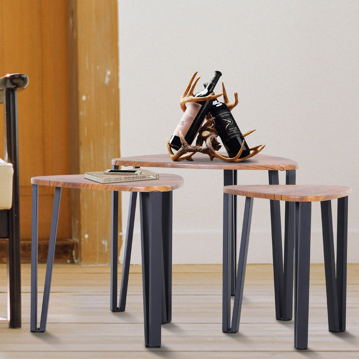 Conjunto de 3 Mesas de Café Nido Mesa de Café Moderna Mesa Auxiliar Mesas de Café para sala de estar 56x54.2x45.4 cm