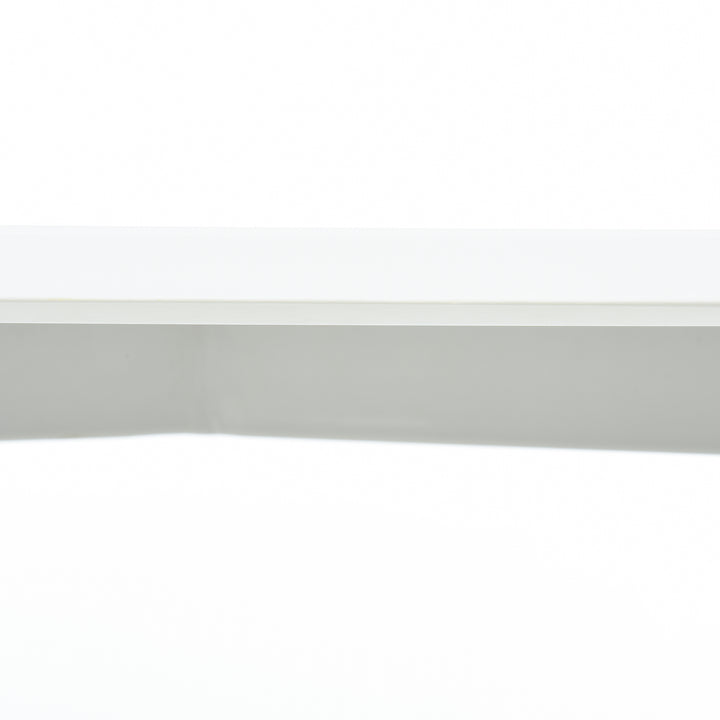 Mesa de jantar estilo nórdico com pernas de madeira 120x60x75 cm branco