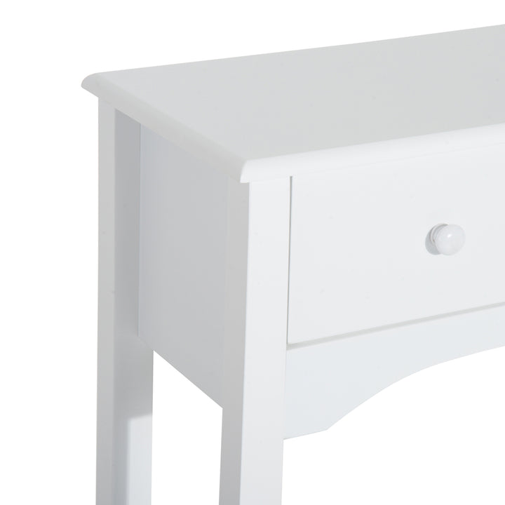 Mesa consola tipo aparador com 3 Gavetas em Cor Branco e Material Madeira 100x32x85cm