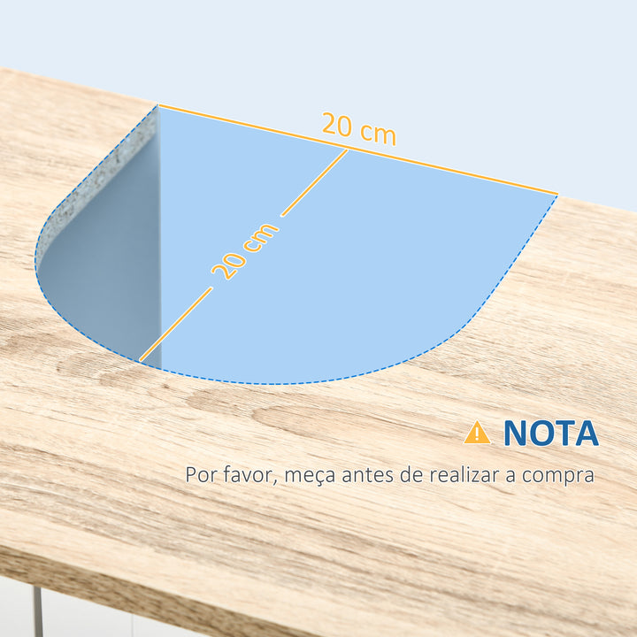 Móvel para Lavatório Pousar Armário para Casa de Banho de Madeira com 2 Portas e Prateleira Interior Ajustável Estilo Moderno Carga Máxima 40kg 60x30x60cm Branco