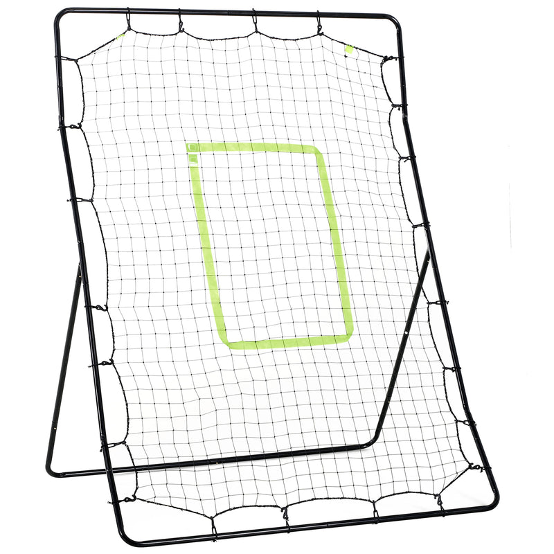 Rede de Beisebol Rede para Prática de Beisebol e Softbol com Estrutura Metálica e Ganchos para Treino de Futbol Ténis 123x90x174 cm Preto