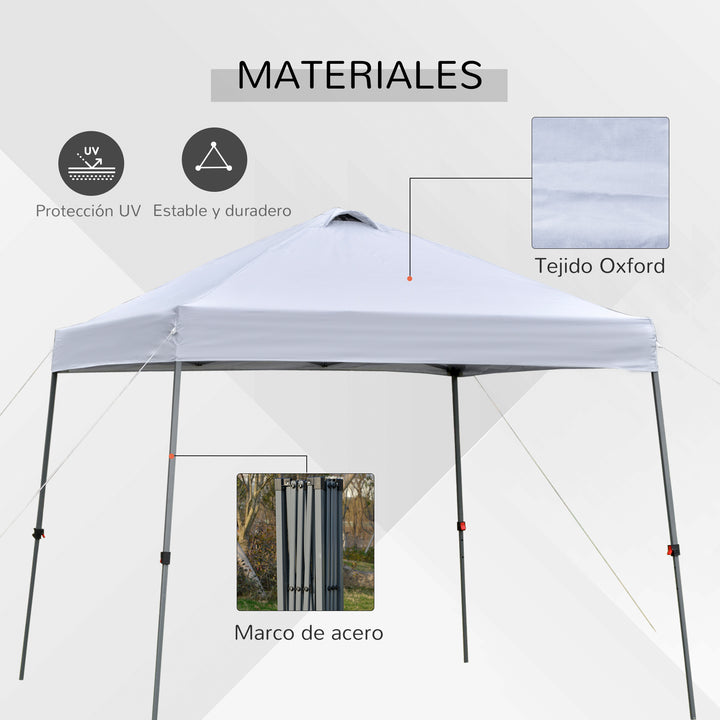 Tenda de jardim portátil dobrável de 3x3m com bolsa de transporte rodas de aço para festas ao ar livre.