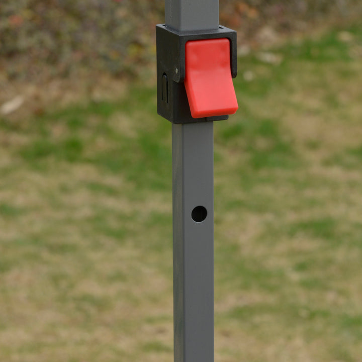 Tenda de jardim portátil dobrável de 3x3m com bolsa de transporte rodas de aço para festas ao ar livre.