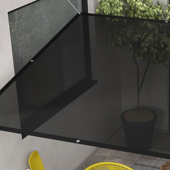 Vela de Sombra Retangular 3x2 m Toldo Vela para Jardim Proteção Solar 65% Transpirável e Anticongelante para Pátio Terraço Varanda Preto