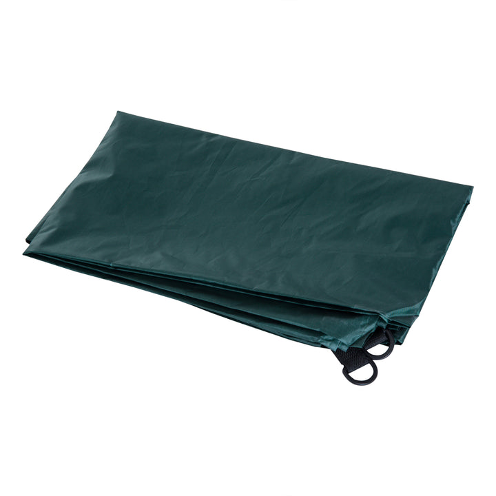 Chapéu de Sol de Praia com Painel Lateral Ø220x220 cm Chapéu de Sol com Manivela Manual 8 Hastes de Aço e Bolsa de Transporte para Jardim Piscina Verde