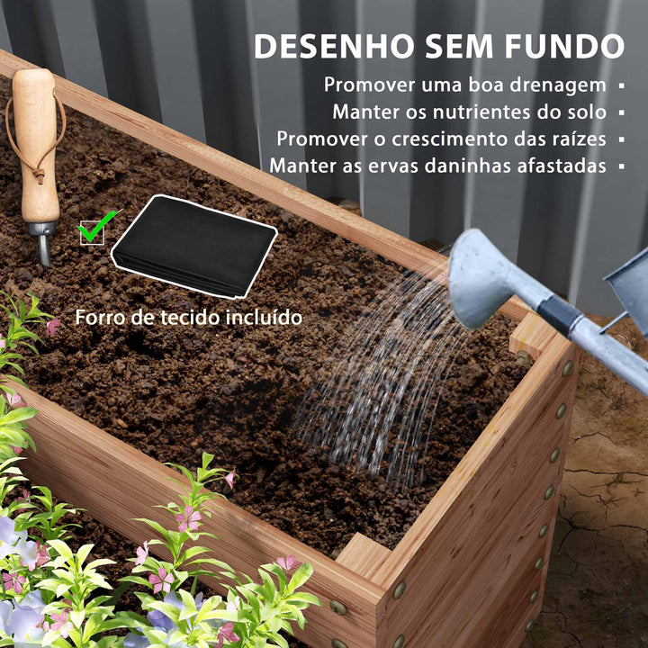 Floreira de Madeira Elevada de 4 Níveis Floreira Exterior Grande com Design em Escada Horta Urbana para Cultivos Plantas e Flores para Pátio e Varanda 113x113x46 cm Castanho Escuro