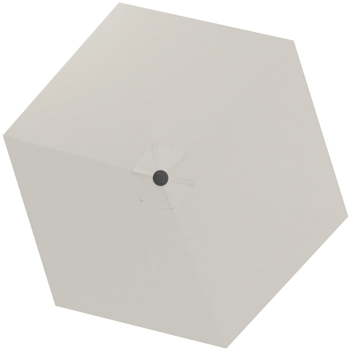 Toldo de Substituição para Chapéu de Sol de 3m Toldo para Chapéu de Sol com Ventilação Superior Proteção UV 30+ Toldo de Substituição para Chapéu de Sol de Poliéster para Exteriores Creme