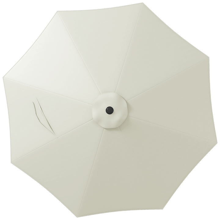 Toldo de Substituição para Chapéu de Sol de 3 m Toldo de Substituição para Chapéu de Sol de Pátio com Ventilação Superior para Exterior Creme