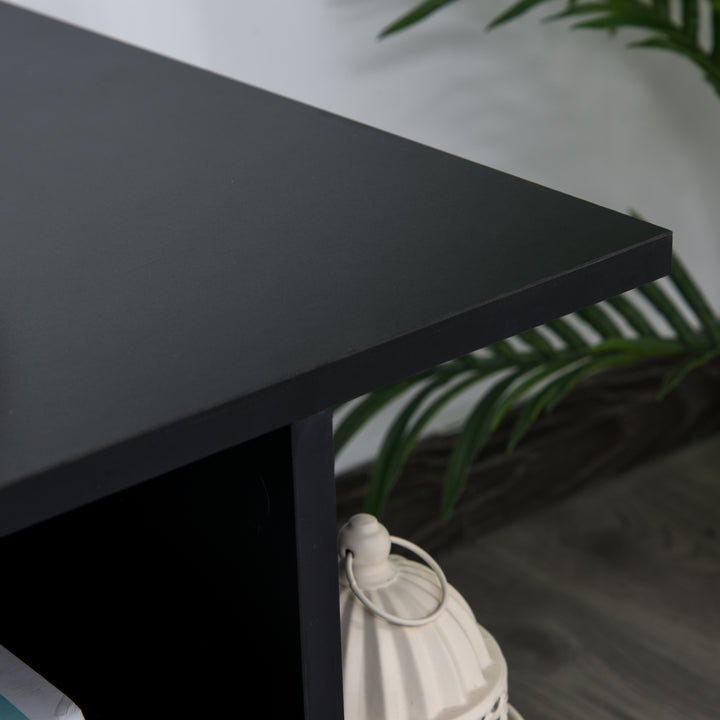 Móvel de Televisão com prateleiras e rodas para sala de estar 40x40x80 cm Preto