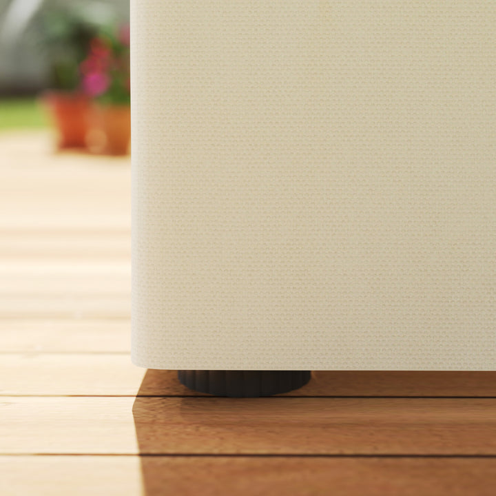 4 Paredes Laterais para Tenda 3x3 m Laterais de Tenda com Ganchos 8 Janelas Proteção UV Substituição Lateral para Tenda de Jardim Exterior Festa Creme