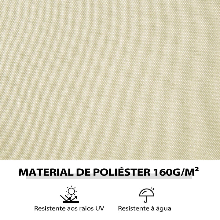 4 Paredes Laterais para Tenda 3x3 m Laterais de Tenda com Ganchos 8 Janelas Proteção UV Substituição Lateral para Tenda de Jardim Exterior Festa Creme