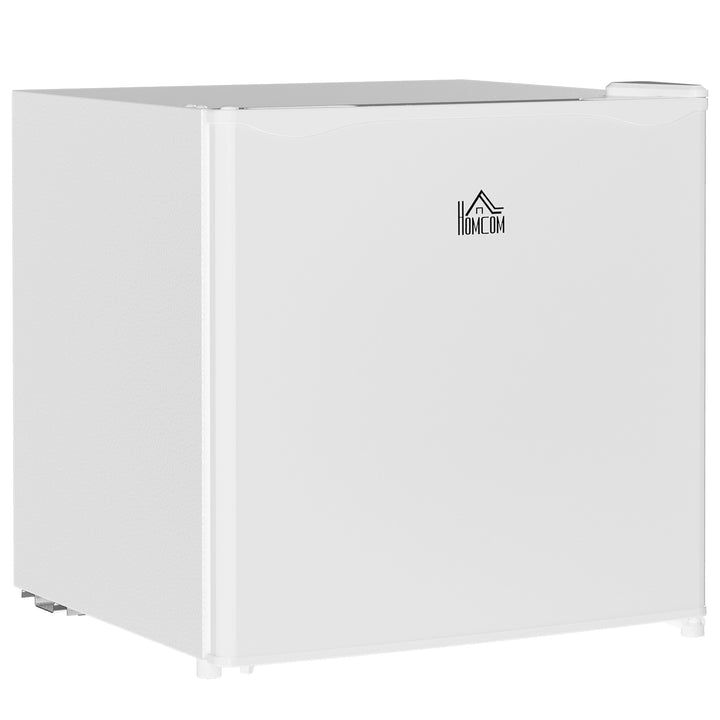 Mini Frigorífico Silencioso 46L Classe F Frigorífico Pequeno com Temperatura Ajustável e Porta Reversível para Sala de Estar Dormitório Escritório 48x44x49 cm Branco